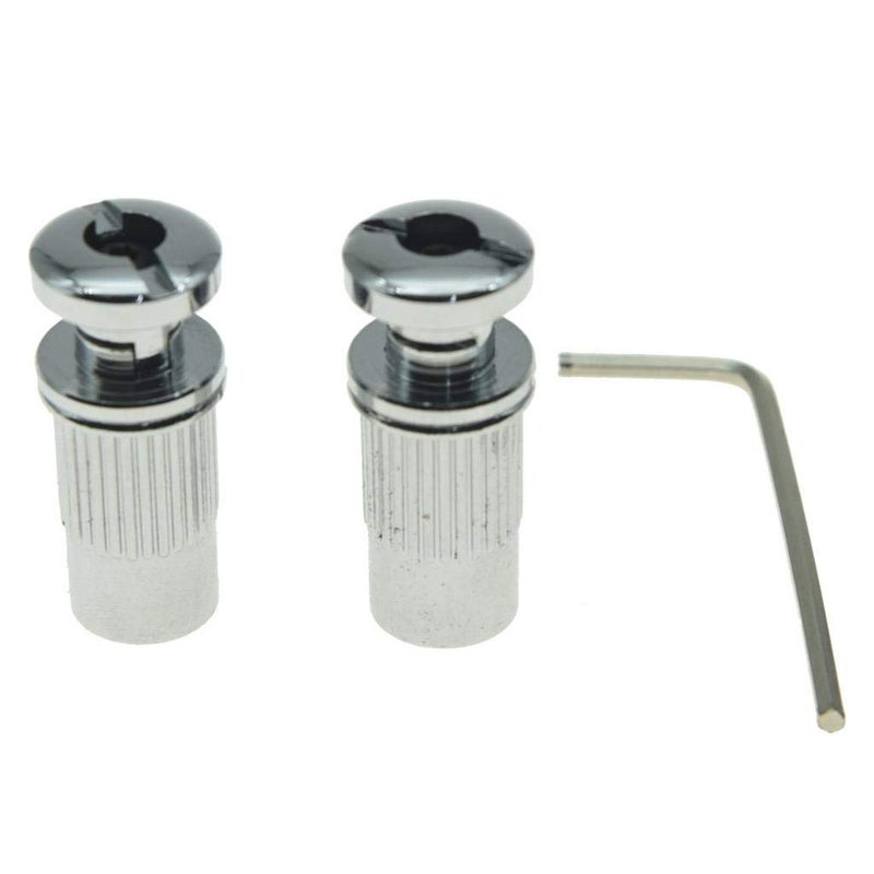 KAISH Guitar Locking Tailpiece Mounting Studs Locking Stop Bar Posts Wraparound Bridge Locking Posts Chrome - Image 1